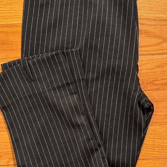 GRETCHEN SCOTT Pull on Pant Bantau in Black Pin Stripe ~ Size XL ~ NEW - Picture 1 of 5